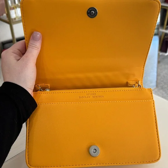 Badgley Mischka yellow crossbody purse $99 MSRP - Picture 4 of 8